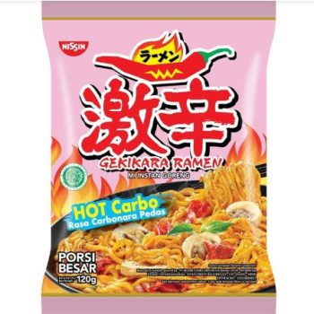 Nissin Gekikara Ramen Hot Carbo Porsi Pas Mie Goreng Carbonara Pedas 120gr