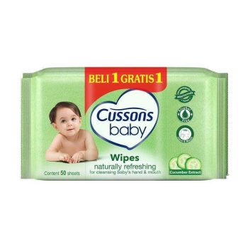 CUSSON BABY WIPES NATURALLY REFRESH 50'S