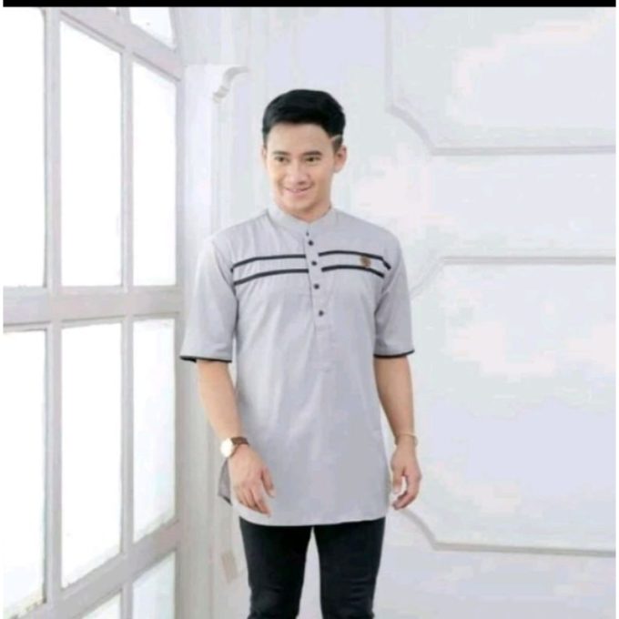 BAJU KOKO MUSLIM PRIA DEWASA LIST DUA//BAJU KOKO KURTA LIST DUA - Image 5