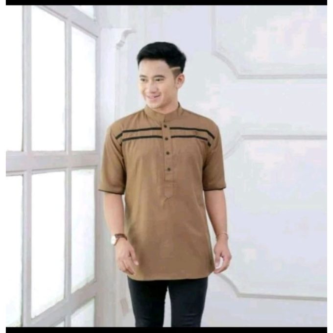 BAJU KOKO MUSLIM PRIA DEWASA LIST DUA//BAJU KOKO KURTA LIST DUA - Image 4