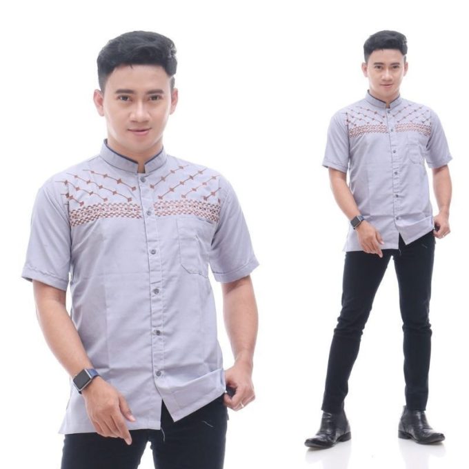 baju Koko bordir pria dewasa terbaru terlaris Matt katun size M L XL