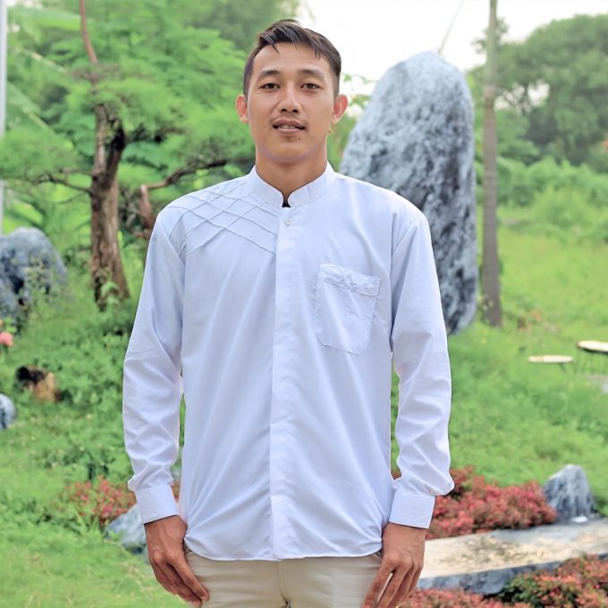 Koko Pria Dewasa Lengan Panjang Premium Distro Motif Marvel Kombinasi Garis