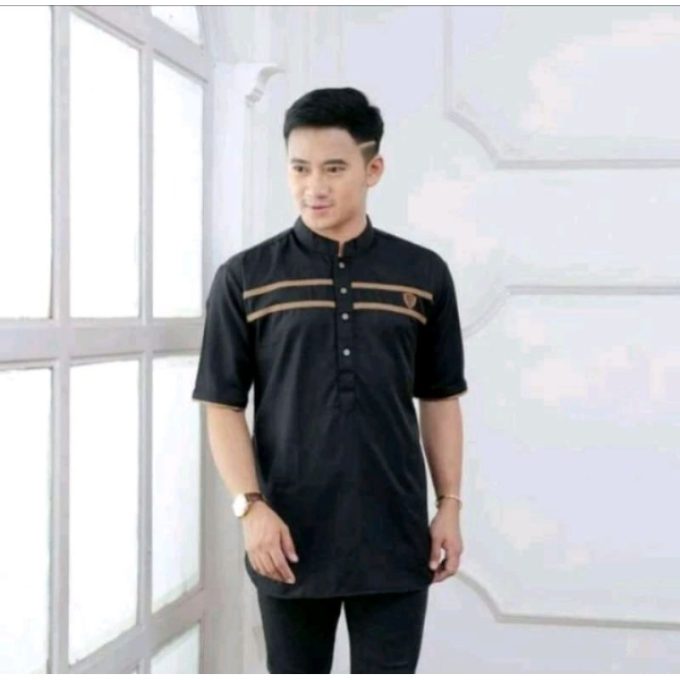 BAJU KOKO MUSLIM PRIA DEWASA LIST DUA//BAJU KOKO KURTA LIST DUA - Image 3