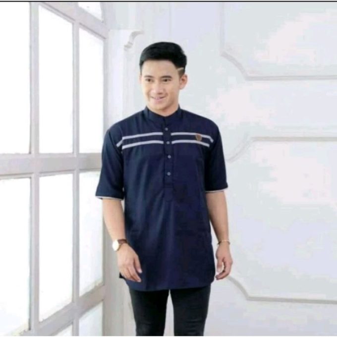 BAJU KOKO MUSLIM PRIA DEWASA LIST DUA//BAJU KOKO KURTA LIST DUA - Image 2