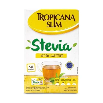 Tropicana Slim Sweetener Stevia 50 sachets -Pemanis Alami untuk Batasi Gula