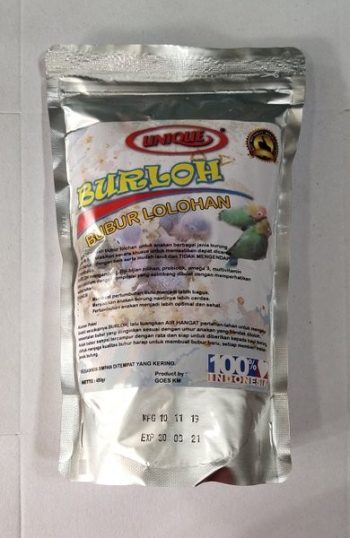 BURLOH UNIQUE PAKAN BUBUR LOLOHAN ANAKAN PIYIK BURUNG LOVEBIRD KENARI MURAI KACER ANIS