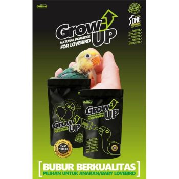 GROW UP NATURAL PORRIDGE ORBIRD PAKAN BUBUR ANAKAN PIYEK BURUNG LOVEBIRD LOLOHAN SPET