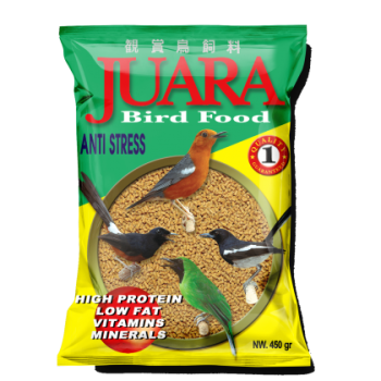 ANTI STRES PELLET 450GR JUARA JAPFA PAKAN BURUNG ANIS MURAI