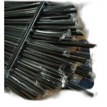 ( IsI 250 PC ) Sedotan hitam runcing/lancip tanpa tekuk UNIVERSAL & MAS JARWO
