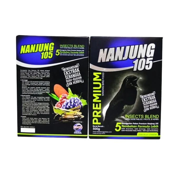 NANJUNG 105 VOER PELET EBOD JAYA PAKAN BURUNG JUARA LOMBA UNTUK MURAI KACER POKSAY CENDET ANIS CUCAK JALAK