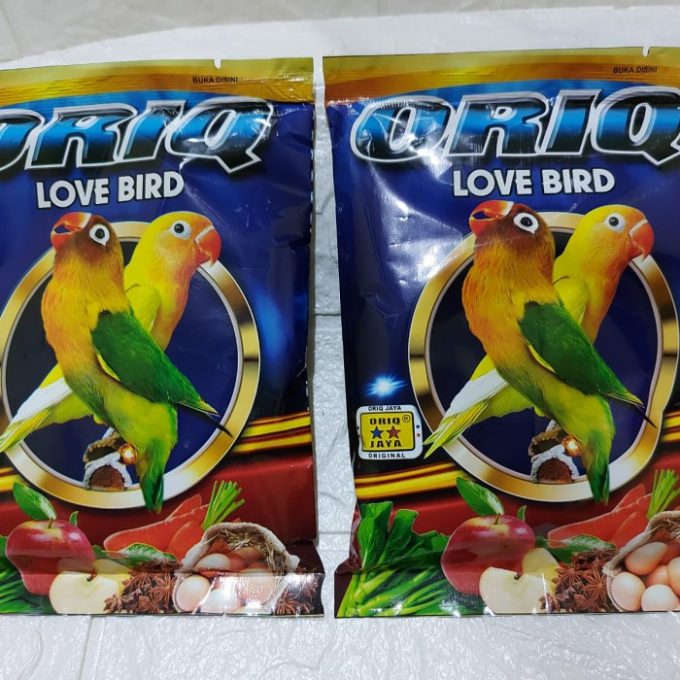 PAKAN BURUNG LOVEBIRD HARIAN KEMASAN PLASTIK ORIQ JAYA