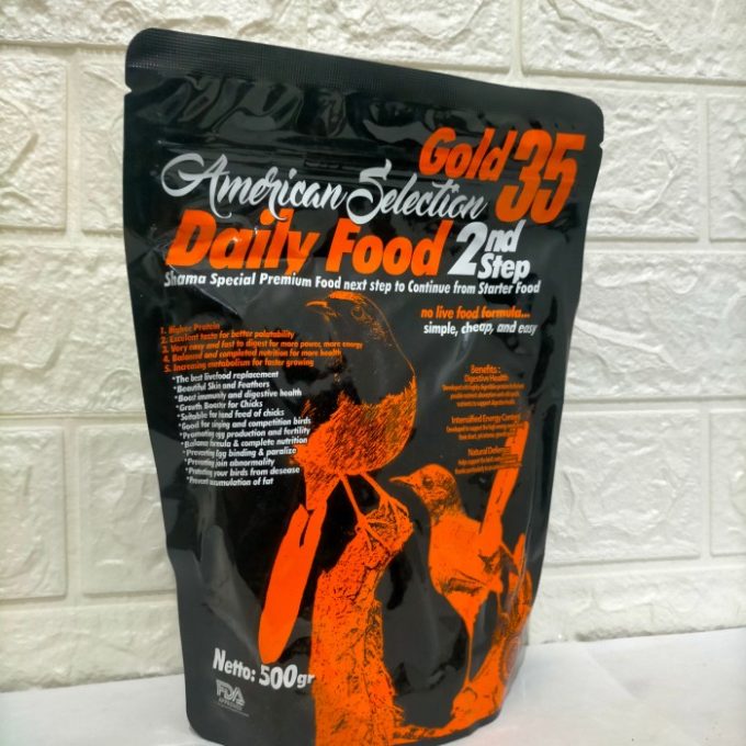 STARTER FOOD 2 ST STEP 500 GRAM AMERICAN SELECTION PELLET PAKAN BURUNG MURAI