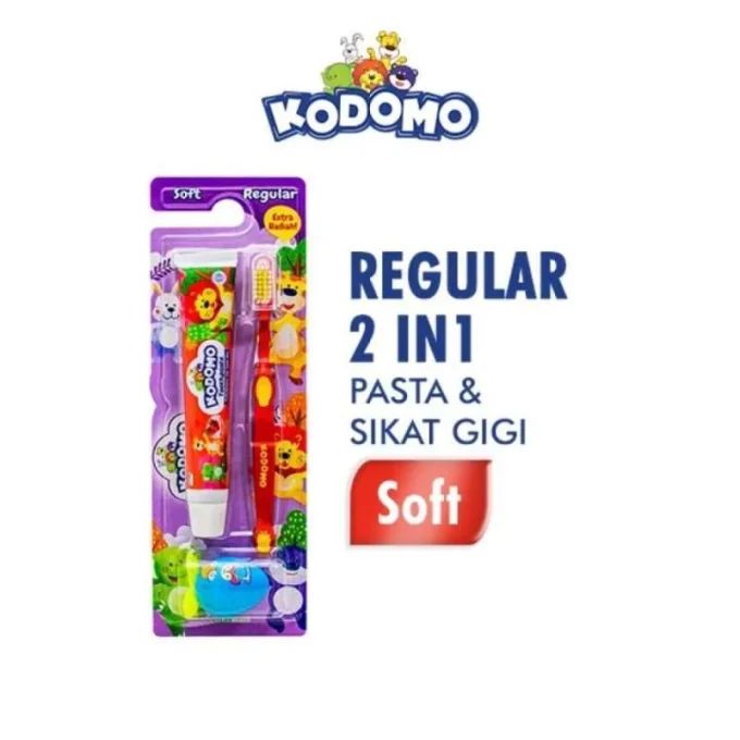 Kodomo 2in1+ hadiah Soft Zigzag / REGULER sikat + odol