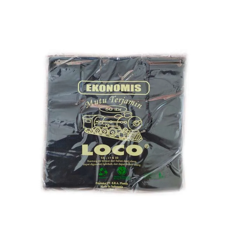 PLASTIK LOCO HITAM EKONOMIS UK 17 X 33
