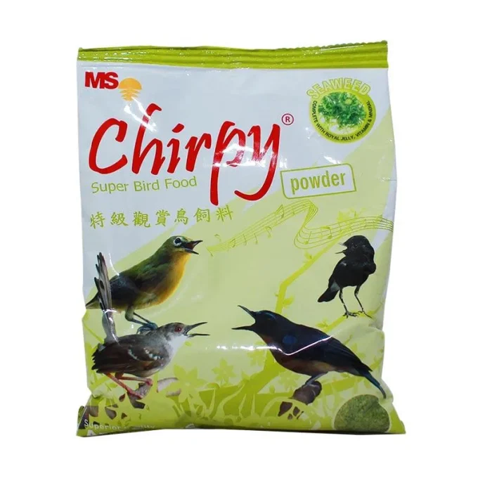 CHIRPY POWDER HIJAU MATAHARI SAKTI PAKAN BURUNG ANIS KENARI KACER MURAI POKSAY