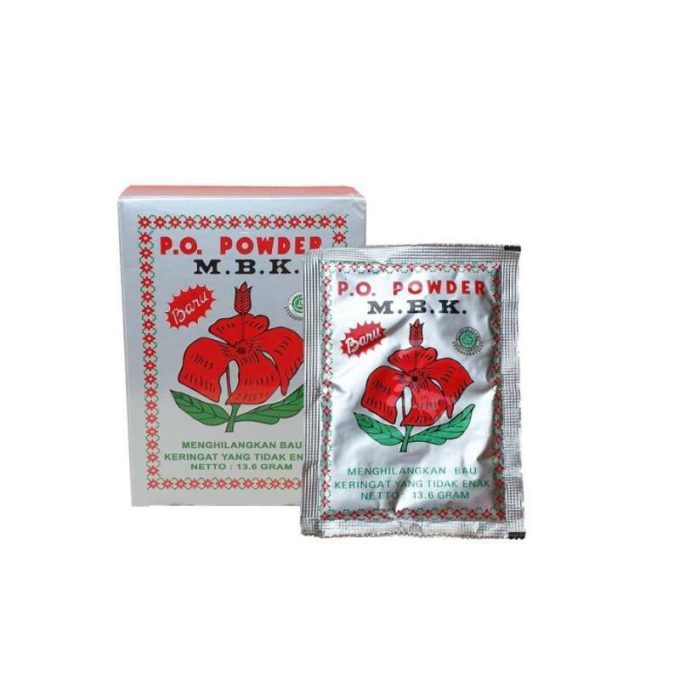 P.O Powder M.B.K siilver / Silver Bedak MBK Silver Halal | Bedak penghilang bau badan PROMO
