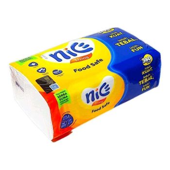 PAKET 10 PAX ~ tisu NICE Facial Tissue NICE 180 / 360 Sheets 2 Ply Disposable Kitchen Degradable Soft