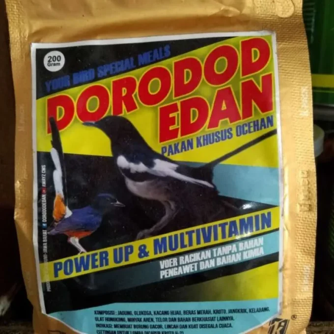 DORODOD EDAN OCEHAN POWER UP & MULTIVITAMIN PAKAN BURUNG MURAI KACER