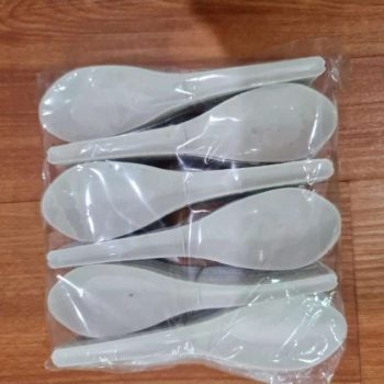 ( ISI 144 ) Sendok Bebek 3 STAR Plastik Bening / Sendok Sup / Sendok Kuah