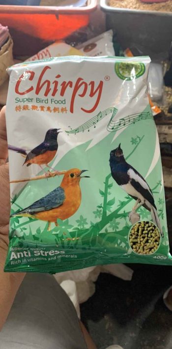 CHIRPY EXTRA SEAWEEDS 400 GR MATAHARI SAKTI PAKAN BURUNG KACER MURAI ANIS