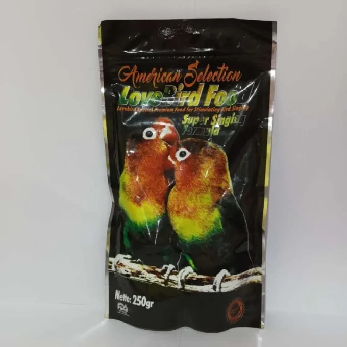 SUPER SINGING FORMULA 250GR AMERICAN SELECTION PAKAN BURUNG LOVEBIRD