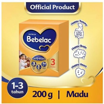 1 DUS ISI 24 BEBELAC 3 SUSU PERTUMBUHAN FOS & GOS MADU BOX 200g