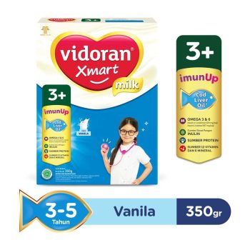 1 DUS ISI 24 VIDORAN SUSU PERTUMBUHAN XMART 3+ VANILA NTRIPLEX BOX 350g
