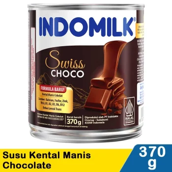 1 DUS ISI 48 INDOMILK SUSU KENTAL MANIS CHOCOLATE KLG 370g