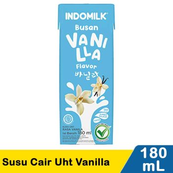 1 KARTON ISI 30 INDOMILK SUSU CAIR UHT VANILLA TPK 190/180mL