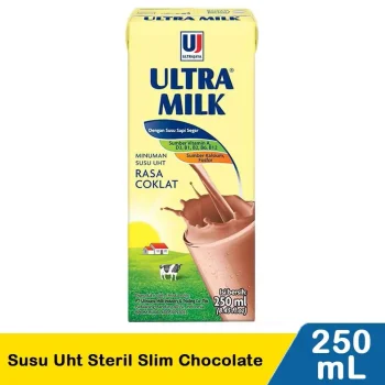 1 DUS ISI 24 ULTRA SUSU UHT STERIL SLIM CHOCOLATE TPK 250mL