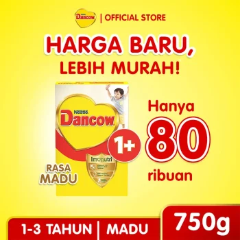1 DUS ISI 12 DANCOW 1+ SUSU BUBUK PRTCTS PROBIO MADU BOX 750g
