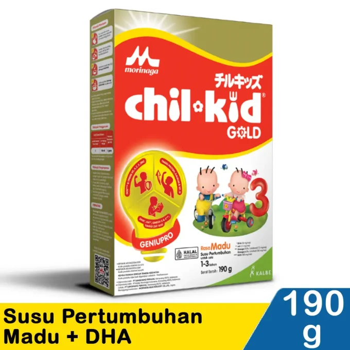 1 DUS ISI 24 MORINAGA CHIL KID SUSU PERTUMBUHAN MADU+DHA BOX 190g