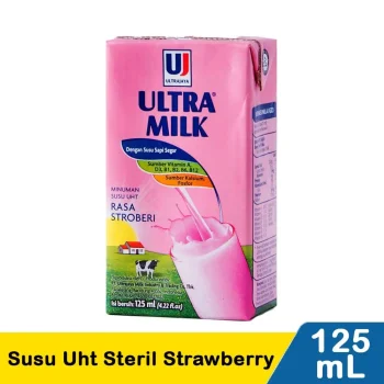 1 DUS ISI 40 ULTRA SUSU UHT STERIL STRAWBERRY TPK 125mL