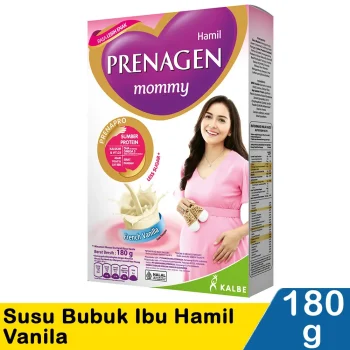 1 DUS ISI 24 PRENAGEN MOMMY EMESIS SUSU BUBUK IBU HAMIL VANILLA DELIGHT BOX 180g