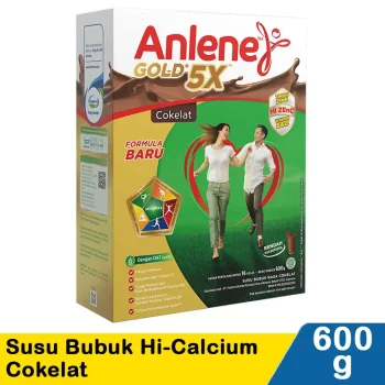 ANLENE GOLD 5X SUSU BUBUK HI-CALCIUM COKLAT BOX 600g