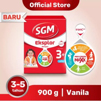 1 DUS ISI 10 SGM EKSPLOR 3+ PRO-GRESSMAXX SUSU PERTUMBUHAN VANILA BOX 900g