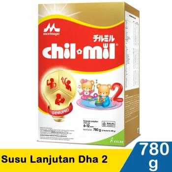 1 DUS ISI 12 MORINAGACHILMIL SUSU LANJUTAN DHA 2 BOX 780g
