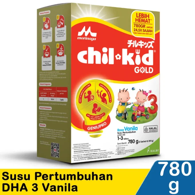 MORINAGACHILKID SUSU PERTUMBUHAN DHA 3 VANILA BOX 780g