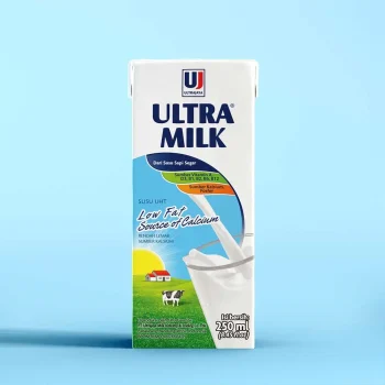 1 DUS ISI 24 ULTRA SUSU CAIR LOW FAT HI-CALCIUM PLAIN TPK 250mL
