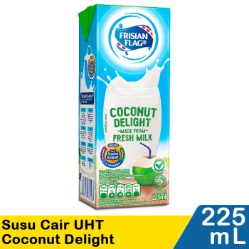 1 DUS ISI 36 FRISIAN FLAG SUSU CAIR UHT COCONUT DELIGHT TPK 225mL