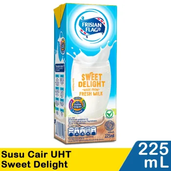 1 DUS ISI 36 FRISIAN FLAG SUSU CAIR UHT SWEET DELIGHT TPK 225mL