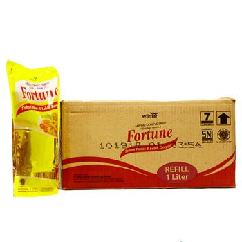 FORTUNE MINYAK GORENG REFILL PCH 1000mL Dus (1 Karton isi 12)