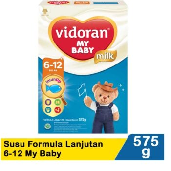 1 DUS ISI 12 VIDORAN SUSU FORMULA LANJUTAN 6-12 MY BABY BOX 575g