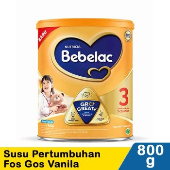 BEBELAC 3 SUSU PERTUMBUHAN FOS & GOS VANILA KLG 800g