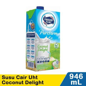 1 DUS ISI 12 FRISIAN FLAG SUSU CAIR UHT COCONUT DELIGHT TPK 946mL