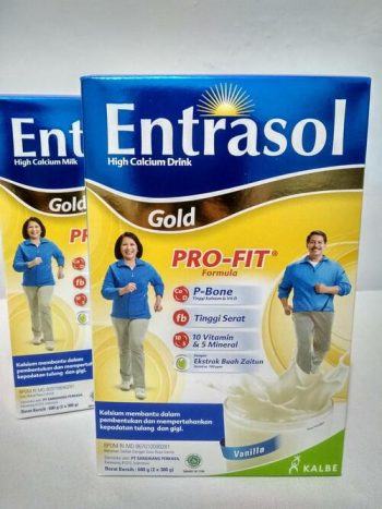 ENTRASOL GOLD SUSU BUBUK VANILA BOX 2x290/280g