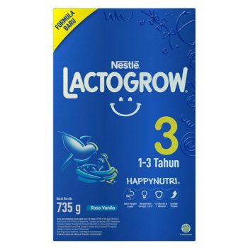 1 DUS ISI 12 LACTOGROW 3 SUSU PERTUMBUHAN VANILA BOX 735g