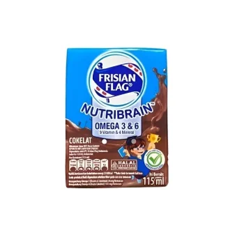 1 DUS ISI 36 FRISIAN FLAG SUSU CAIR UHT NUTRIBRAIN CHOCO TPK 115mL