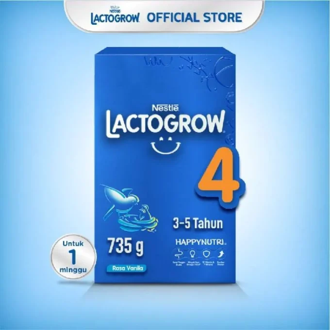 LACTOGROW 4 SUSU BUBUK PERTUMBUHAN VANILLA BOX 735g