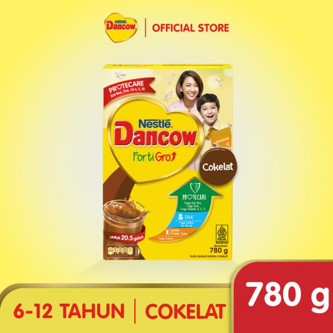 DANCOW FORTIGRO SUSU BUBUK COKELAT BOX 780g